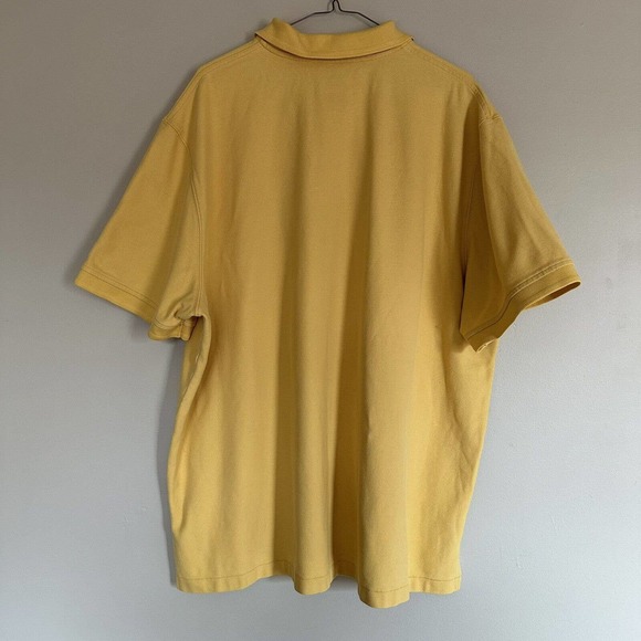 LL Bean Yellow Polo Shirt Size XXL Regular Shirt Sleeve - Picture 5 of 6